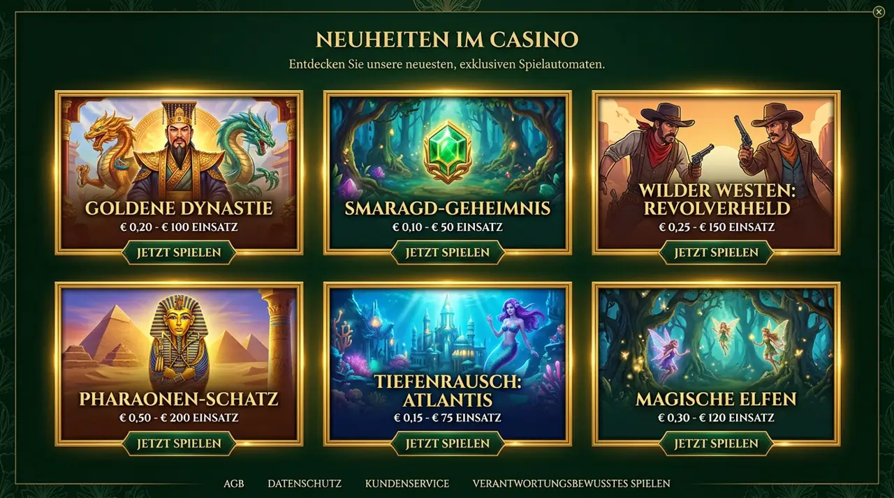 Neuheiten & Trendspiele im Toto